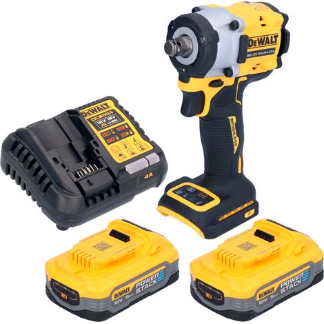 DeWalt DCF 921 H2 Akku Schlagschrauber 18 V 400 Nm 1/2" Brushless + 2x Powerstack Akku 5,0 Ah + Ladegerät (1/5)