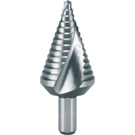 RUKO Stufenbohrer HSS spiralgenutet mit Kreuzanschliff kurz Ø 4 - 30 mm - 101063 (1/5)