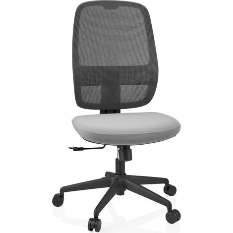 Bürostuhl / Drehstuhl Minoro B Sitz Stoff / Rücken Netzstoff schwarz / grau hjh OFFICE (1/5)