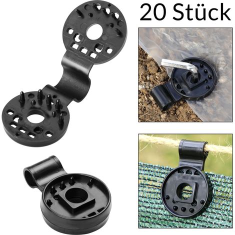 DETEX® Befestigungsclips für Balkonsichtschutz Windschutz Gartennetze Zaunblende Sichtschutz