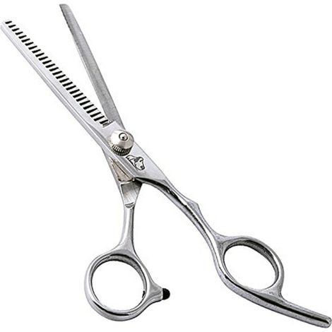 Trade Shop - Tijeras Dentadas Para Recortar El Pelo De Perros Y Gatos Doble Hoja -