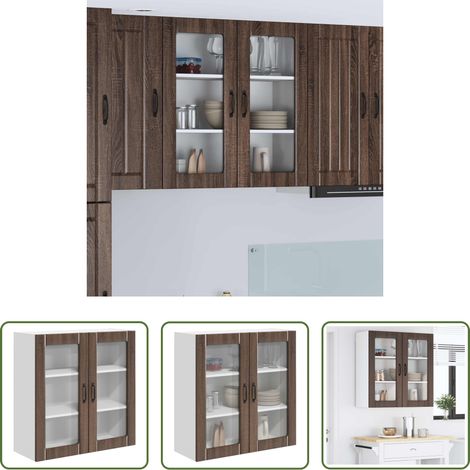 vidaXL Holzwerkstoff - Küchenschrank Braun Eichen-Optik 80 x 31 x 80 cm Holzwerkstoff (1/5)