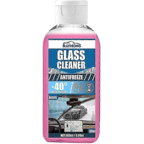 Liquide lave-glace antigel - Dégivreur, détachant, nettoyant pour vitres transparent, 100 ml (1/4)