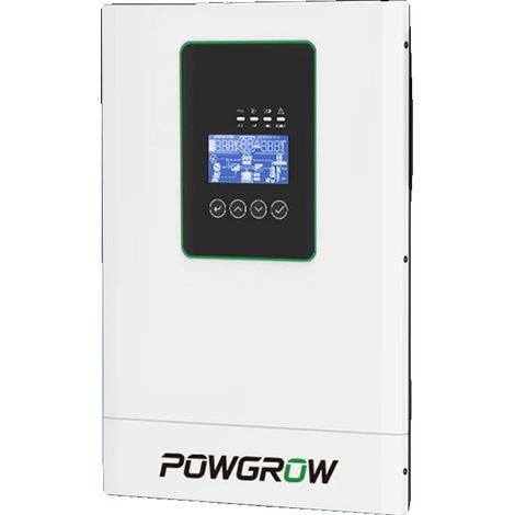 Inversor solar híbrido, potencia de salida de 3600 W, 24 V, corriente de carga de 100 A, rango de voltaje MPPT de 40 a 450 V CC, salida de onda sinusoidal pura. (1/5)