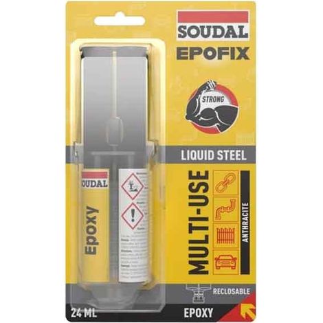 COLLA 'EPOXY' ACCIAIO LIQUIDO SOUDAL 24 ml