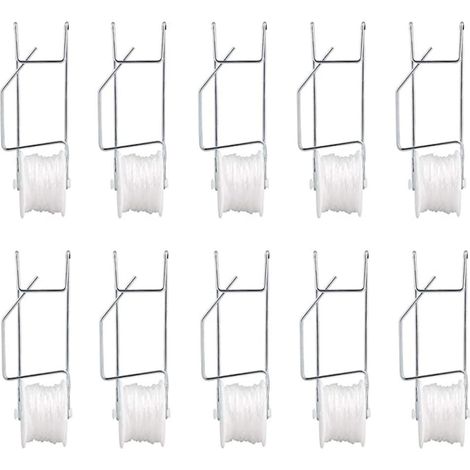 Lot 10 crochets rouleau tomate – support plante + chaîne 15m – cage plante fruit
