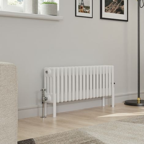 Warmehaus Traditional 4 Column White Radiator Cast Iron Style Radiators 300 x 830mm