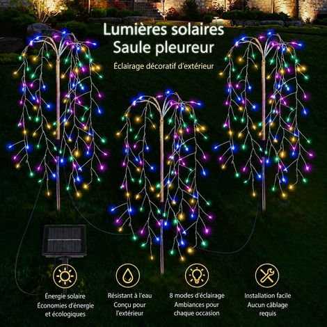 Lampe solaire de jardin sur piquet 120 LED lumière multicolore effet pétard feu d'artifice 120 140 g – Livraison gratuite