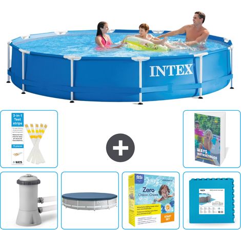 Frame Pool Rund - 366x76 cm - 7-teilig S276