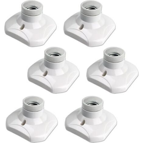 Set mit 6 E27-Schraubfassungen für die Decke, 220–240 V Wechselstrom, Fassung für LED-Lampen, E27-Sockel für Deckenleuchten (1/4)
