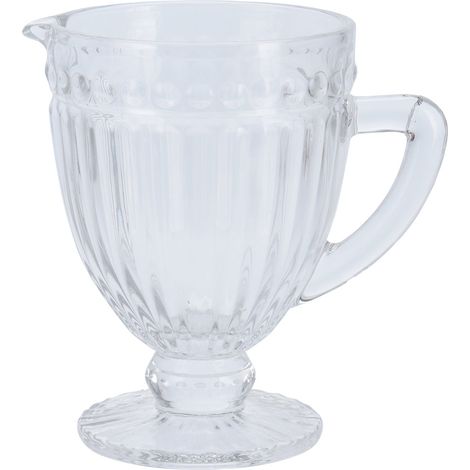 EXCELLENT jarra vidrio labrada pie 1 litro , Jarra vidrio labrada pie 1 litroFabricado en vidrio de alta calidadApto para lavavajillasIdeal para servir vino o para deco
