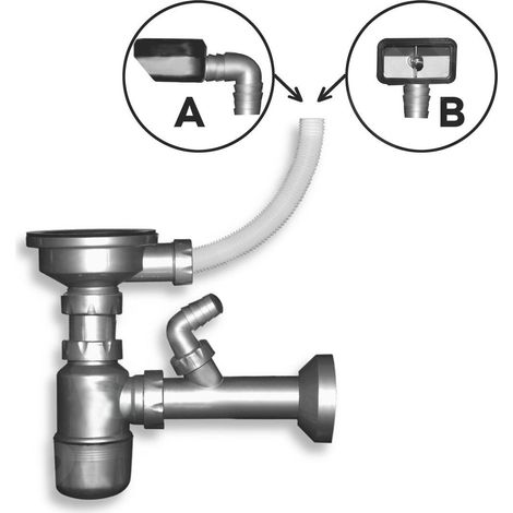 Novaservis Siphons - siphon d’évier, 89 mm, plastique NSP89