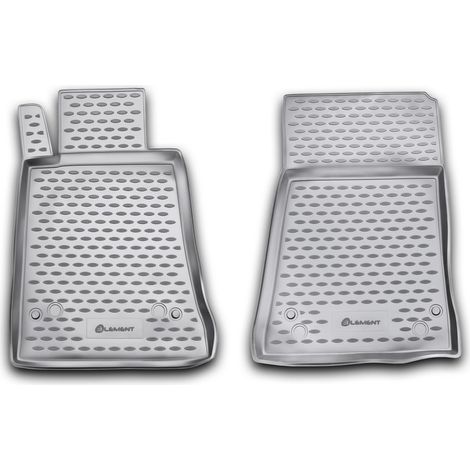 KIT TAPPETINI COMPATIBILE CON MERCEDES-BENZ SLK-Class R171, 2004-, 2 pcs. TAPPETINO IN GOMMA TPE BORDO ALTO 3D ANTISCIVOLO IMPERMEABILE (1/5)