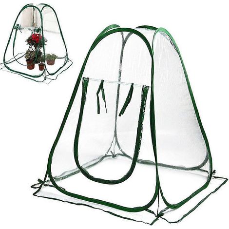 Filiyano-Serre pliable et portable pour la maison et le jardin, idéale pour les plantes grasses et les fleurs, avec abri anti-pluie et mini couverture (1/5)