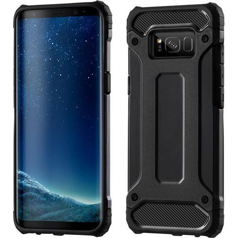 Panzerhülle Bumper Hybrid Armor SchutzHülle kompatibel mit Samsung Galaxy A42 (A425F) Silikon Hülle Zubehör Tasche Panzerschale Panzer in Schwarz (1/2)