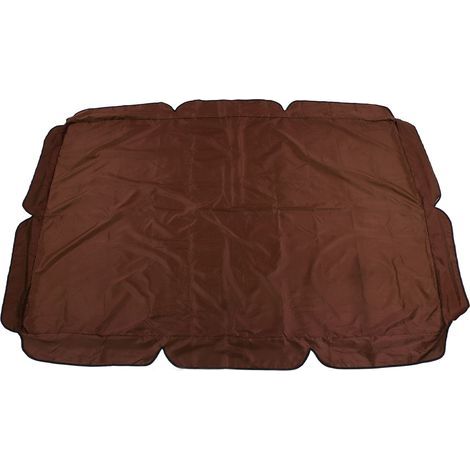 Toile de rechange pour balancelle, tissu Oxford argenté imperméable, housse de siège suspendu marron, jardin extérieur balcon (1/5)