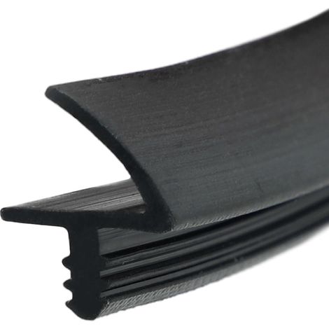 10m/25m Bedroom Door Rubber Seal Strip Door Frame Seal Strip 3mm Slot and 12mm Ledge Rubber Seal for Doors and Windows (Black, 10M) (1/5)