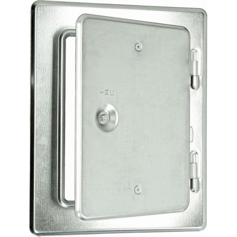 Porte de cheminée K 20/4 galvanisée avec avec serrure carrée 140 x 200 mm