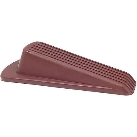 Butée de porte magnétique avec amortisseur en caoutchouc, butée de porte robuste en acier inoxydable pour fixation murale, marron (1/5)