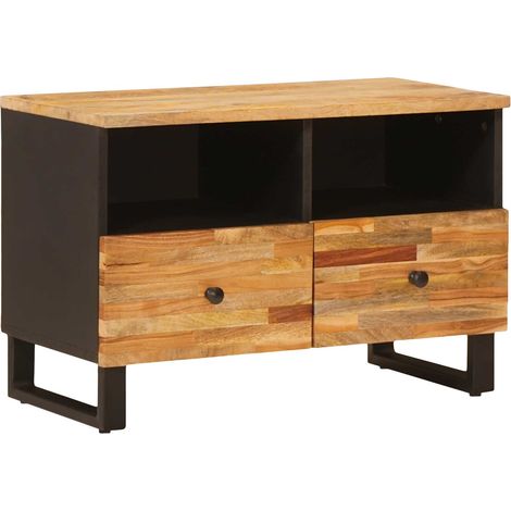 Mobile TV Marrone 70 x 33 x 46 cm Legno di mango massello vidaXL
