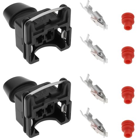 Lot de 2 connecteur de capteur de température de liquide de refroidissement automobile JPT 2 broches 026906161 compatible avec compatible avec