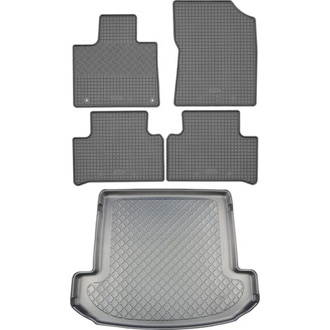 Kia Sorento IV / Sorento IV Hybrid / Sorento IV Plug-in Hybrid SUV (5 portes) de 10/2020 à 01/2021 : ensemble de tapis de sol en caoutchouc + tapis de coffre (1/5)