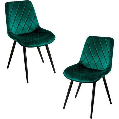 Packs Sillas Comedor - Pack 2 Sillas Min Terciopelo - Verde (1/5)