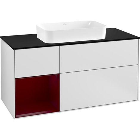 V&B Waschtischunterschrank Wandbeleuchtung Finion 120cm, Pl bla m, Reg li Peo, wh. m Lac (1/2)