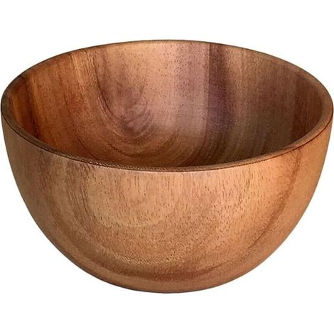 Carpango Saladier en bois résistant aux fissures portable et lavable pour fruits et riz (13 x 6 cm) (1/5)