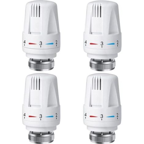 4-teiliges Thermostat-Heizkörperventil, automatische Temperaturregler, Frostschutzventil für Heizkörper, Heizsystem geeignet für Heimbüros