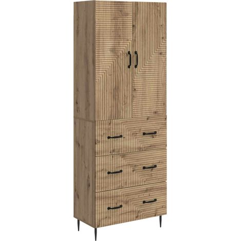 Schrankset 2 pcs Artisan-Eiche 66 x 34,5 x 90 cm Holzwerkstoff vidaXL