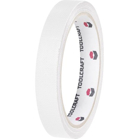 TOOLCRAFT HEB19L10WC HEB19L10WC Gewebeklebeband HEB19L10WC Weiß (L x B) 10 m x 19 mm 1 St.