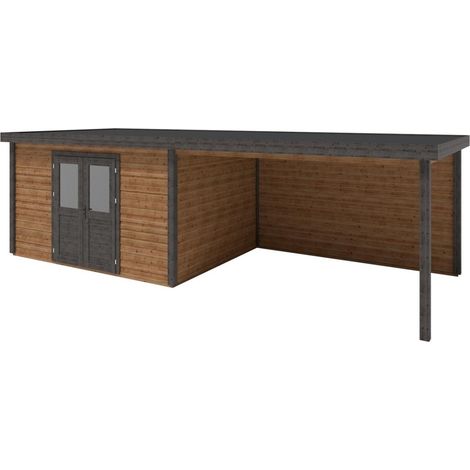 Casetta da giardino in legno Freya 7.06x3.09 m - 21.81 m2 - 28 mm - impregnata - 000156 (1/3)