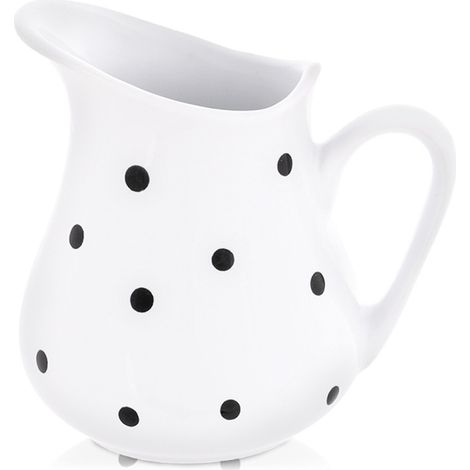 Weiße Keramikkanne für Milch, Tee, Getränke, Kaffee, 480 ml