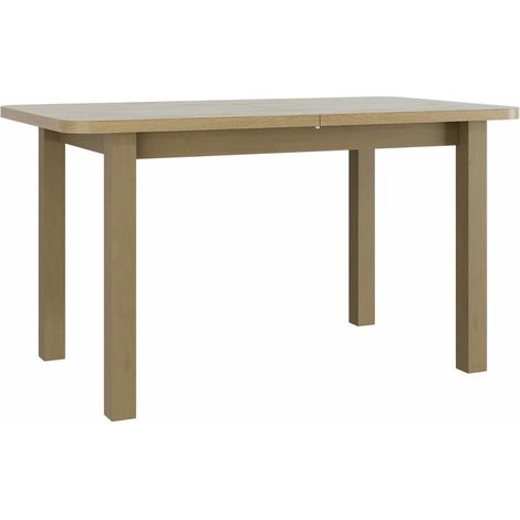 Mesa Victorville 113, Roble Sonoma, 76x80x140cm, Alargamiento, Aglomerado laminado, Madera