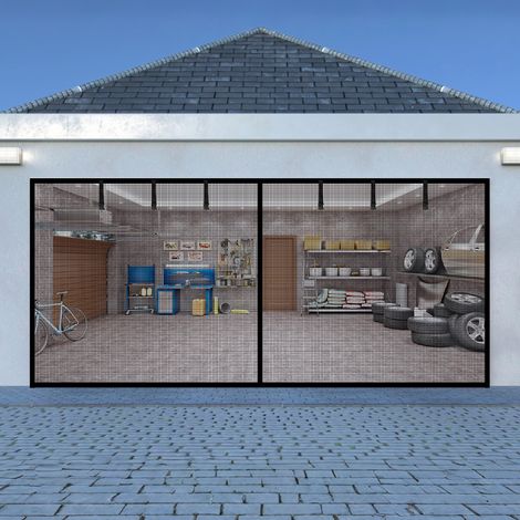 Moustiquaire de porte de garage en fibre de verre renforcée – Magnétique, mains libres 4,6 x 2,1 m (1/5)