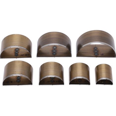Set mit 7 Ausstechformen aus Leder, 20–50 mm, halbkreisförmig, aus Hochgeschwindigkeitsstahl, handgefertigt (1/5)