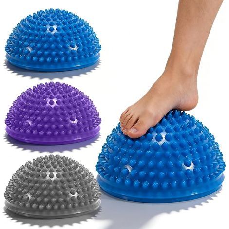 Lot de 3 demi-sphères d’équilibre – Coussins gonflables pour entraînement – Massage et coordination – PVC durable et résistant (1/5)