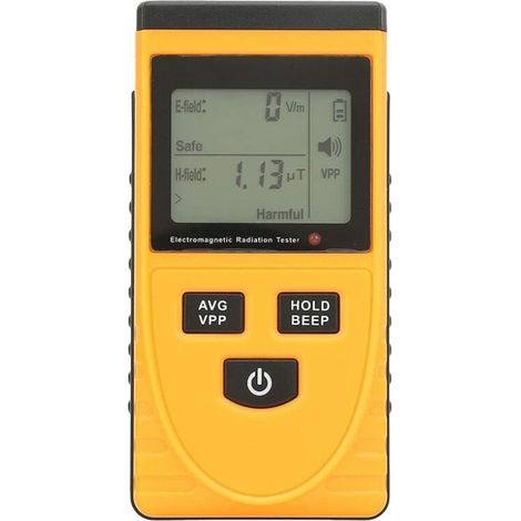 Détecteur de rayonnement nucléaire, compteur Geiger Numérique LCD Détecteur de rayonnement électromagnétique Dosimètre Testeur Mètre Compteur pour inspections EMF à domicile, bureau, extérieur