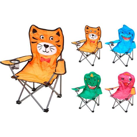 PROGARDEN silla plegable niño 35x35x60 cm , Silla plegable para niño animales surtido 35 x 35 x 60 cm, un asiento infantil práctico, ligero y colorido, ideal para uso en casa o ex
