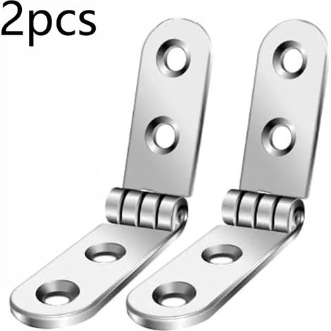 (2 pièces) Charnières à rabat pliables à 180° à visser pour portes de placards et machines à coudre - Accessoires de quincaillerie pour meubles (1/5)