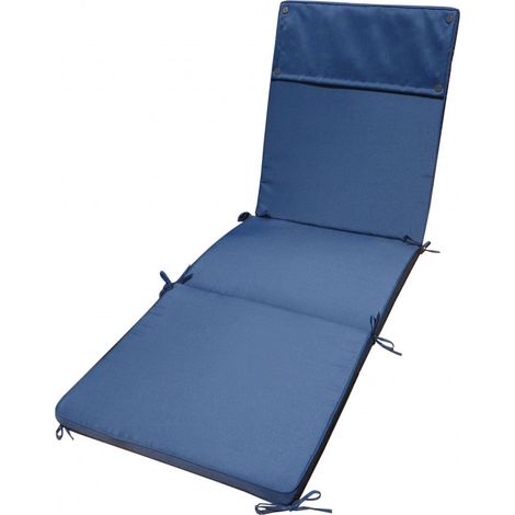 Cuscino per lettino blu scuro in poliestere 59x195 cm (1/2)