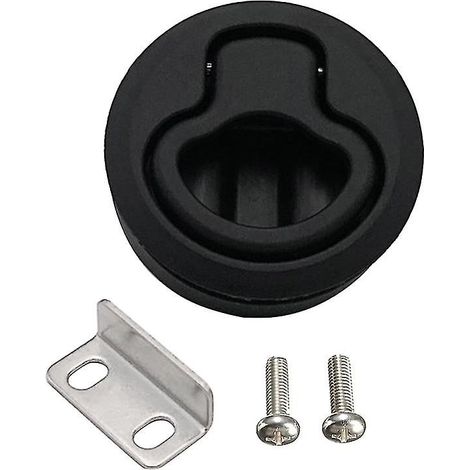 Loquet de remplacement rond noir à verrouillage encastré pour camping-car, bateau (1/5)