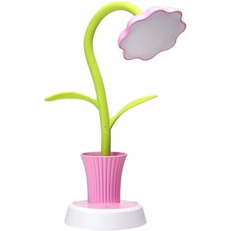 Lampe de Table Tournesols Lampe de Bureau avec Porte-Stylo 2 en 1 USB Rechargeable (1/4)