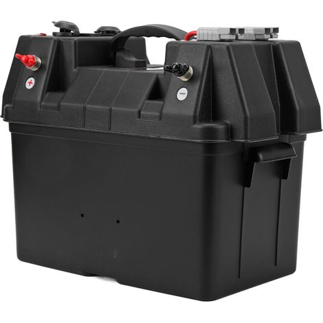 Boîtier de batterie intelligent avec connecteur rapide, double port USB, voltmètre, multifonctionnel et portable pour camping-cars, SUV et quads. (1/5)
