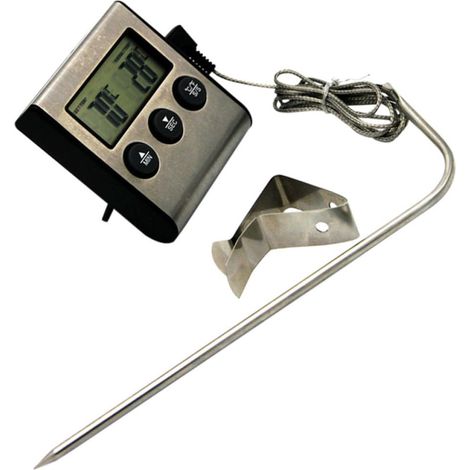 Thermomètre à Viande en ABS et Acier Inoxydable avec Clip (1/5)