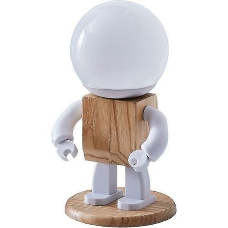 Veilleuse Robot nordique créative, lampe de table pour chambre à coucher, lampe décorative personnalisée, simple et chaleureuse, lampe de chevet pour garçon et petit ami (1/5)