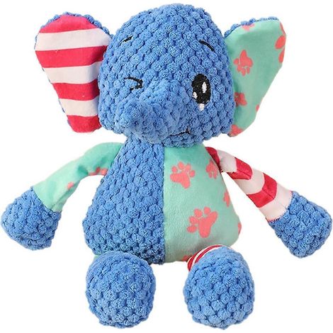 Peluche pour chien en forme d'animal, éléphant résistant aux mâchouillages et qui couine. (1/5)