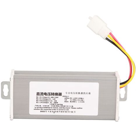 Adaptateur convertisseur DC 48V/120V vers 12V/15A/180W pour scooter électrique