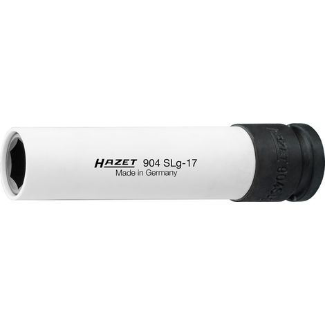 Hazet Schlag-Maschinenschrauber Steckschlüsseleinsatz, extralang 904SLG-17, 1/2 (12,5 mm) Vierkant hohl, Außen Sechskant Profil, SW 17 mm (1/4)